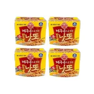 오뚜기 제주콩으로 만든 생감귤낫또 57g 3입 4개