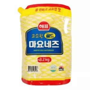 해표 마요네즈 파우치 3.2kg 스파우트 대용량 업소용