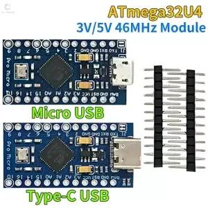 XCW Pro 마이크로 ATmega32U4 5V 16MHz 아두이노 프로 미니용 대체품 레르도 USB 인터페이스용 2열 핀 헤더