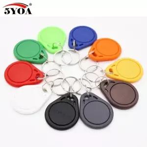 10pcs EM4100 125khz ID Keyfob RFID 태그 llaveros llavero Porta Chave 카드 스티커 키 Fob 토큰 링 근접