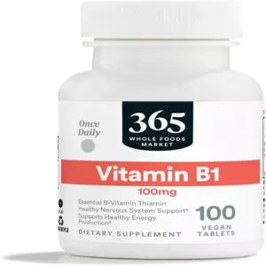 365 바이 홀푸드 마켓 비타민 B1 100mg 비건 100정