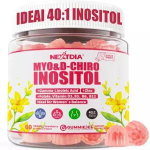 여성용 이브닝 프림로즈 이 함유된 이노시톨 구미 40 1 비율 MyoInositol 2000mg 및 DChiro Inositol Vit