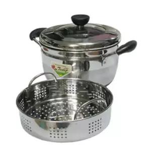 스텐찜솥 키친플라워 튤립 스텐 인덕션 찜냄비 찜솥 양수 20cm