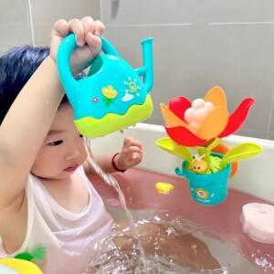 아기 꽃 목욕 장난감 물 샤워 어린이를 게임 재미 재미 Runflower Avec 주전자 Salle De Bain Jouet Pour