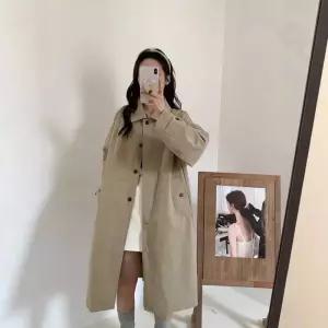 피로달 여성 트렌치 코트 하프 봄 긴팔 칼라 캐주얼 HO1