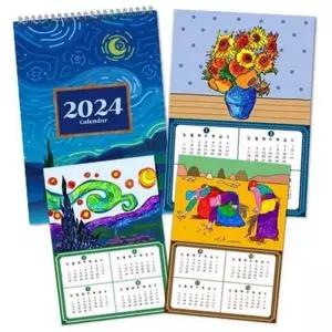만들기 2024년 명화 컬러링 그리기 사무용 DIY 달력