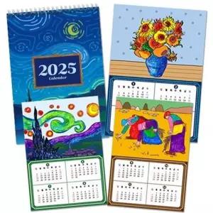 색칠 명화 만들기 스케치 새해 2025년 달력