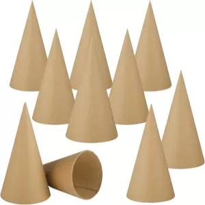 Zhanmai 종이 죽 공예 콘 12개 DIY 노움 장식 크리스마스 트리 공예품 가정 5.9 x 2.75인치