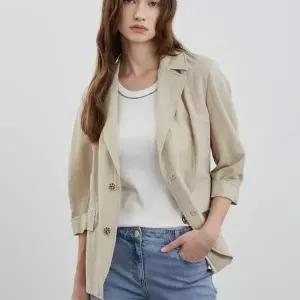 [올리비아로렌]비비올리비아 MG01 배색S.T 볼륨 소매 자켓 신선도원몰 VVCFU4M4261 (S50212857)