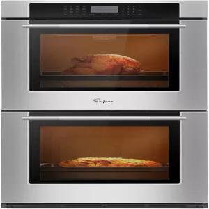 Empava 30인치 전기 더블 월 오븐 에어프라이어 콤보 컨벡션 빌트인 10가지 조리 기능 LED 디지털