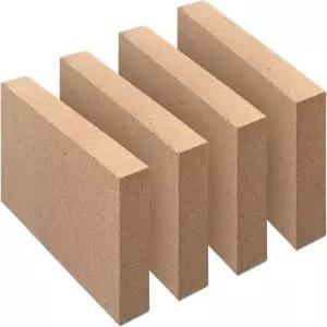 Fire Bricks 식품 등급 장작 난로 내화벽돌 3000F 크기 9 x 41/2 11/4 4개 팩 단열 벽난로 화덕 가마 피자