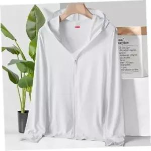 바람막이점퍼 썸머룩 남성 자외선차단 후드집업 XL 화이트 여름점퍼