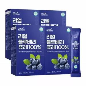 블루베리 퓨레 100 미국산 A등급 리얼 블루베리 안토시아닌 스틱 14포 x 4박스