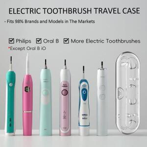 필립스 소닉케어, 오랄 B 및 대부분의 기타 전동 칫솔용 전동 칫솔 여행용 케이스, 휴대용 보호 클린 박스