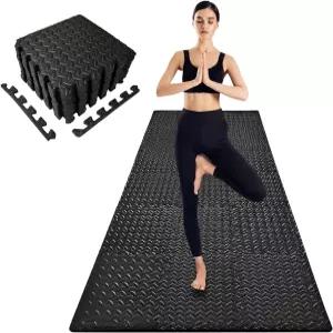 3x6피트 연동 폼 바닥 매트 8팩 홈 운동 및 놀이를 위한 04인치 0mm 두께의 체육관 요가 에어리어용 퍼즐