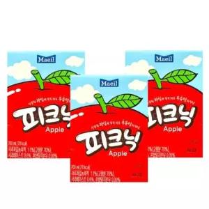 피크닉 사과 200ml (3개) 과채음료 소풍음료 주스 (WE89959)