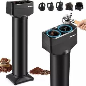 화뉴 포르타필터 클리너 전기 16L 대용량 브러시 헤드 2개와 스크래퍼 3개로 58mm/51mm 상업용 수직형 자동