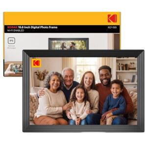 앱 및 AI 사진 생성 기능이 있는 KODAK 15.6인치 WiFi 디지털 액자, 32GB FHD 1080P IPS 터치스크린 동영상 공유 방법 6가지, 스마트 캘린더 날씨, 엄마