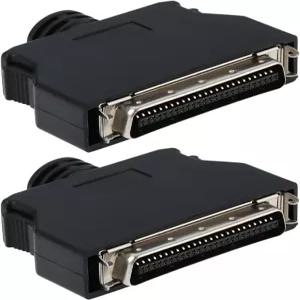 케이블 연결에 적합한 실드가 있는 eMagTech 2PCS SCSI 50핀 남성 솔더형 플러그 커넥터 쉘 키트