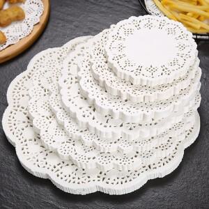 150pcs 라운드 종이 레이스 Doilies 파티 장식 식기 Placemats 백서 매트 테이블