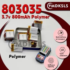 2026 MDKSLS 800mAh 3.7V 803035 리튬 폴리머 LiPo 충전식 배터리 전원 Mp3 패드 DVD 전자책 헤드셋 스마트