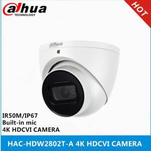 Dahua HAC-HDW2802T-A 8MP 4K Starlight IR60M HDCVI 안구 카메라 내장 마이크 HD/SD 전환 가능
