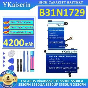 Asus Vivobook S15 S530F 노트북 배터리 신뢰할 수 있는 교체품 B31N1729용 4200mAh