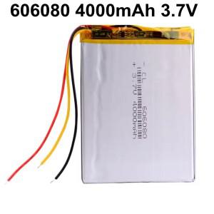 1-10PCS 3.7V 4000mAh 606080 패드 크레마 사운드 카메라 스피커 태블릿 7 8 9 인치 레코더 GPS 용 충전식