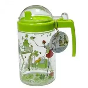 ( )유리 그린 소스용기 다용도 식기 450ml 양념병 오일병 드레싱 주방