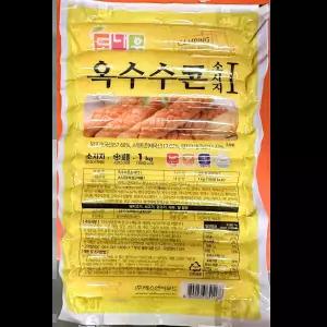 콘 소시지 (도나우 냉동 1K) X5 업소 식당용 대량구매 콘볶음용 간식용 피자
