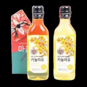 카놀라유 500ml 2P 선물세트 10개 오일 식용유 식당 유채유 식물성오일 부엌