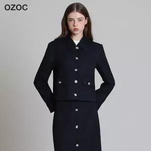 [오조크(OZOC)] 트위드 스탠카라 자켓 (택가격: 178000원)