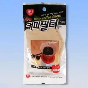 커피필터 종이필터 커피드립 핸드드립퍼 추출 원두 커피 핸드 40매