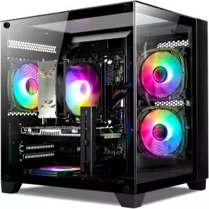 WIWB 프리빌드 게이밍 PC 데스크톱 Ryzen 7 5700X GeForce RTX 4060 16G DDR4 RAM 1TB NVME 3.0 SSD 업무용