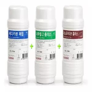 쿠쿠 정품 인앤아웃 정수기 전용 4인치 정수필터 3종세트B [세디카본+내추럴+나노포지티브)