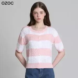 [오조크(OZOC)] 케이블 스트라이프 썸머 가디건 (택가격: 68600원)
