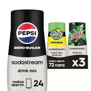 소다스트림 펩시 스타리 MTN 듀 버라이어티 팩 제로 슈가 440ml