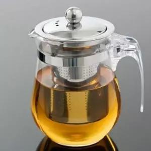 내열 유리 차 주전자 유리 티 포트 500ml 2인용 티타임 홈카페 투명