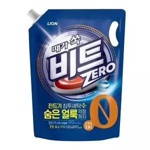 고품질 LION 때가 쏙 비트 진드기 침투 세탁 세제 드럼용 리필 2L (W9FDB41)