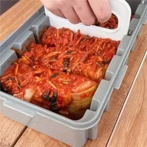 김치 커터 밀폐 용기 김치 보관 용기 김치전용 김치통 보관함
