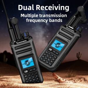 콴셩 TK-11(5) 10W VHF/UHF 듀얼 밴드 무전기 999채널 CTCSS/DCS IP55 2500mAh 타입-C NOAA 기상 경보 CE