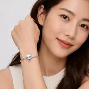 판도라 PANDORA 792254C01 펫 도그 강아지 본 실버 여성 참