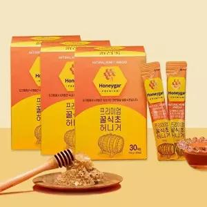 [허니거]허니거 천연벌꿀 오크통 숙성 발효식초 3박스(15gx90개입)