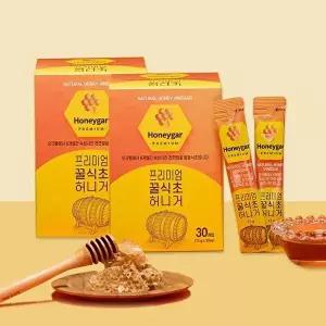 [허니거]허니거 천연벌꿀 오크통 숙성 발효식초 2박스(15gx60개입)
