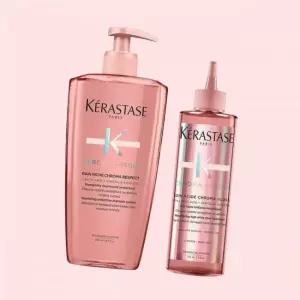 케라스타즈 크로마 대용량 샴푸 500ml + 워터 트리트먼트 210ml 세트 손상 염색모발용 4418091