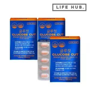 [NS홈쇼핑]라이프허브 글루컷 녹차카테킨 3박스(1,000mg x 30정) 30일분[35978606]
