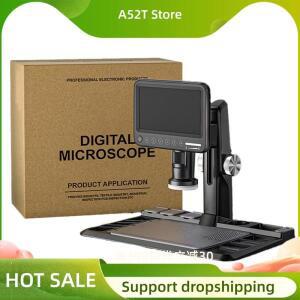 A52T 1080P 7인치 터치스크린 1600배 확대 카메라 납땜 PCB IC 수리 도구 전자 현미경