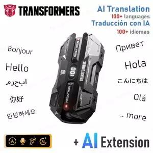 TRANSFORMERS TFT5 AI 번역 무선 이어폰 실시간 번역기 HD 통화 Bluetooth 헤드폰 여행 비즈니스 작업 선택