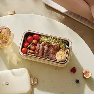 45W 전기 도시락 800ml 휴대용 음식 히터 304 스테인리스 보온 가정/사무실용 핫밀