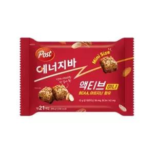 포스트 에너지바 액티브 미니 210gx1개 견과류바 간식대용 아침 소풍 지스낵 간용 탕비실 사무실 캠핑